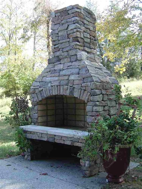 Your outdoor fireplace is complete. StoneAge Manufacturing Wood-Burning Fireplace Kit ...