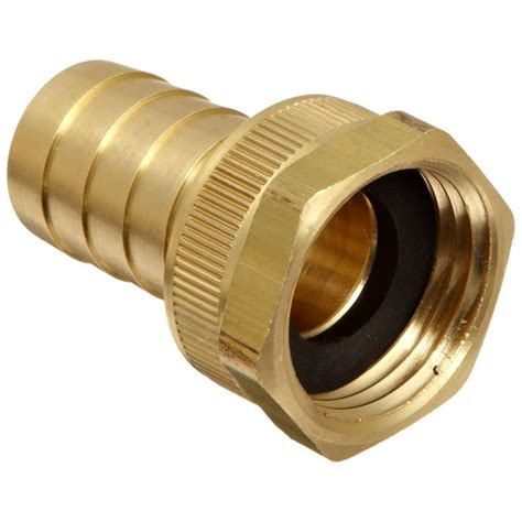 Bcf76 Brass Hose Fitting Machined Coupling With Swivel Nut 34 Ght