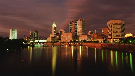 It training for corporations, government & career changers. Columbus Ohio at Dusk 1920x1080 : wallpaper