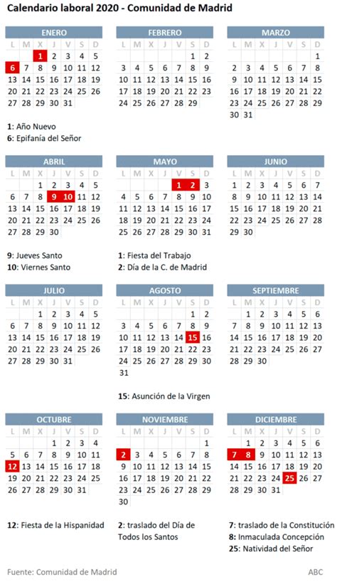 Calendario laboral de barcelona del 2021 (con todos los festivos). CALENDARIO 2020 LABORAL BARCELONA - Calendario 2019