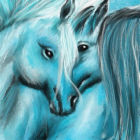 Mutual Companions Fine Art Horse Artwork Painting By