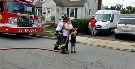 Watch Firefighter Gets Creative In Adorable Gender Reveal