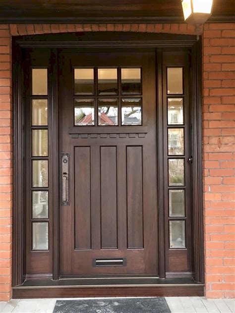Side Light Entry Doors Amberwood Doors Inc Craftsman Style Front