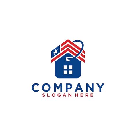 Premium Vector American Real Estate Logo Design