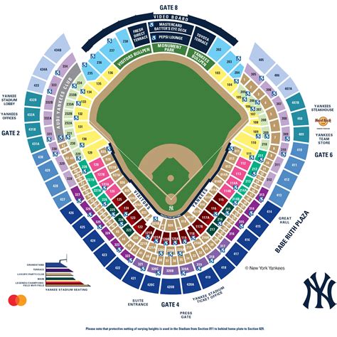 Yankee Stadium Seating Plan Cabinets Matttroy