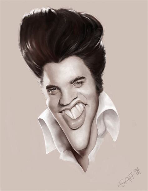 Elvis Presley Caricature Illustration Painting