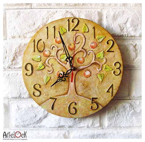 The Apple Tree Wall Clock Wall Clocks Handmade Tree Wall Clock