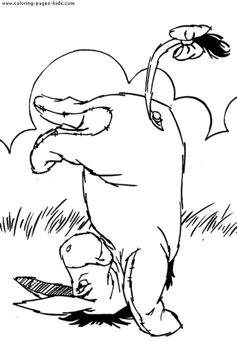 Winnie The Pooh Color Page Disney Coloring Pages Color Plate