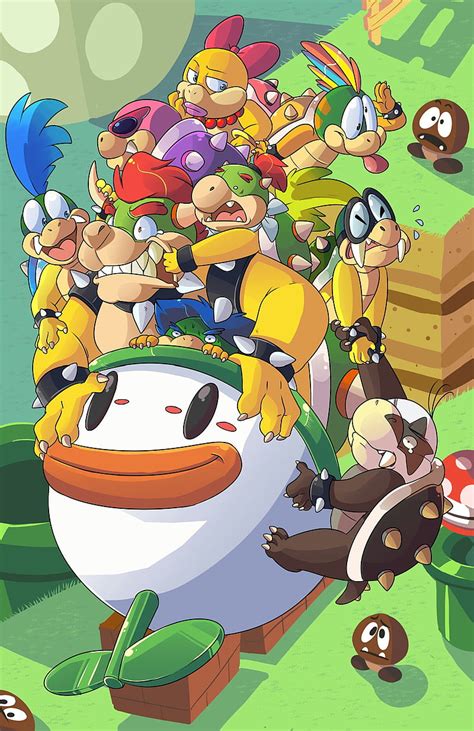 Bowser And Kooplings Bowser Jr Koopa Koopa King Mario Nintendo