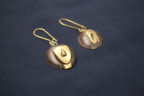 Handmade Copper Earrings Grecian Earrings Ancient Greek Jewelry