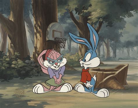 tiny toons original production cel buster bunny and babs bunny looney tunes characters cel