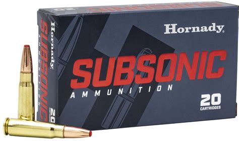 Hornady Subsonic 762x39 255 Grain Sub X Brass Riffle Ammunition 80787