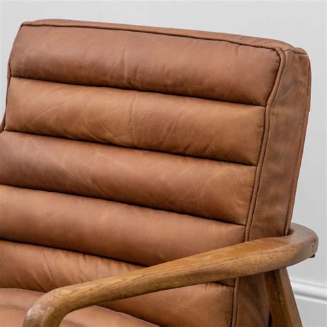 Datsun Mid Century Vintage Leather And Wood Armchair In Brown Or Ebony Chairs