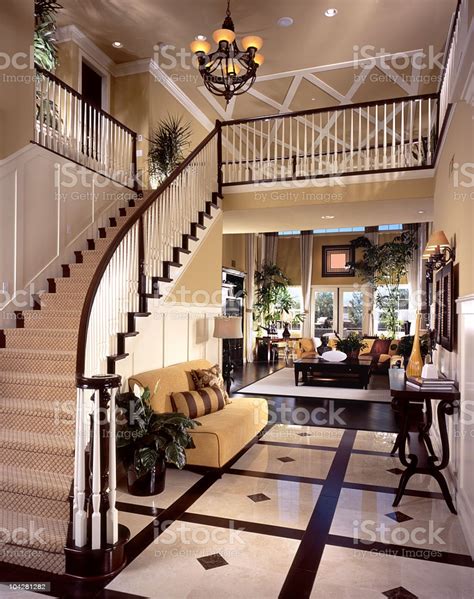 Luxury Stair Entry Interior Design Home Stock Photo Download Image