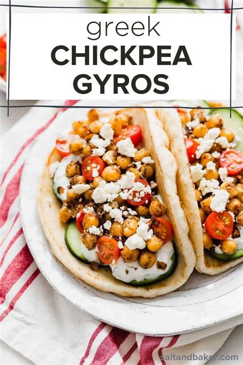 Chickpea Gyros Salt Baker Vegetarian Gyro Recipe Gyro Recipe