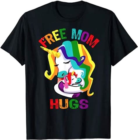 Amazon Com Lgbt Free Mom Hugs Lgbt Gay Pride T Shirt Gift Clothing