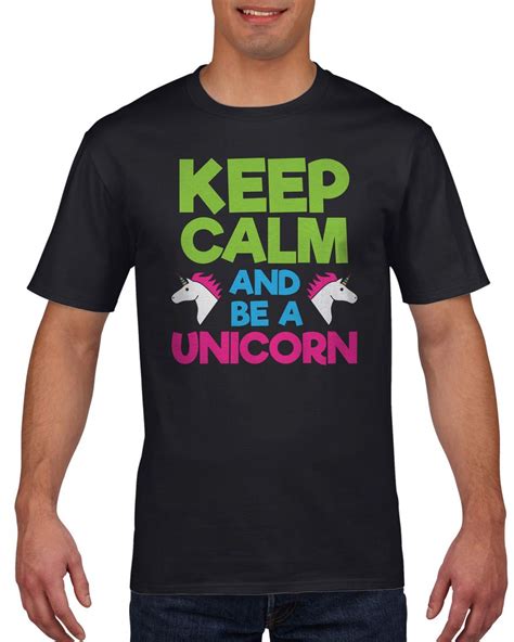 Koszulka Męska Jednorożec Unicorn Keep Calm Xxl Czarny Erlipl
