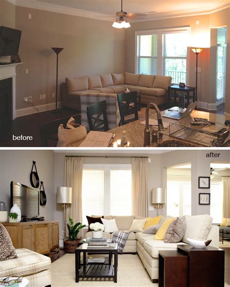 Small Living Room Makeover Before And After Modern House