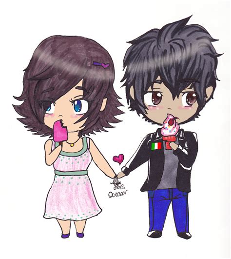 At Cute Chibi Couple By Rabbitmint On Deviantart