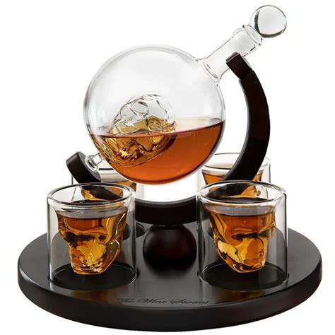 The skeleton skull decanter is the best part of this set. Complete with 1 skull-shaped decanter, 4-skull shaped shot ...