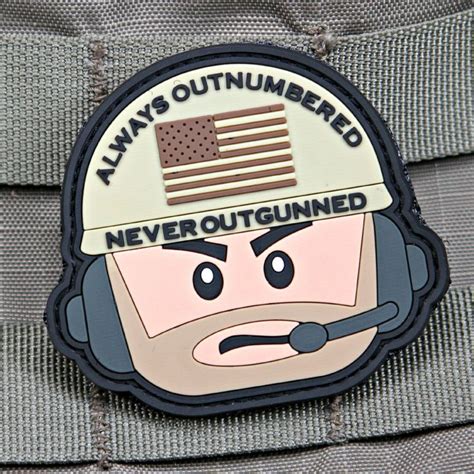 Always Outnumbered Never Outgunned Patch Morale Patch Funny Patches