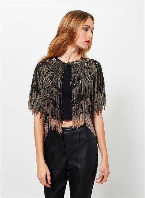 Fringe Cape Jacket Fringe Cape Cape Jacket Flashy Outfits