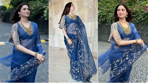 tamannaah bhatia s newest saree look will make you need to ditch the standard purple in your