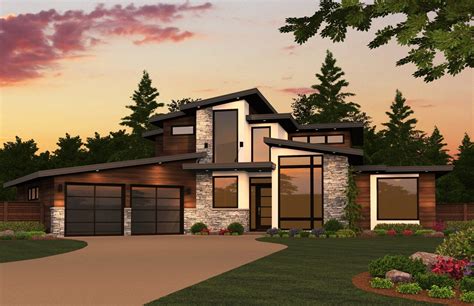 Rosy House Plan Modern Two Story House Plan By Mark Stewart