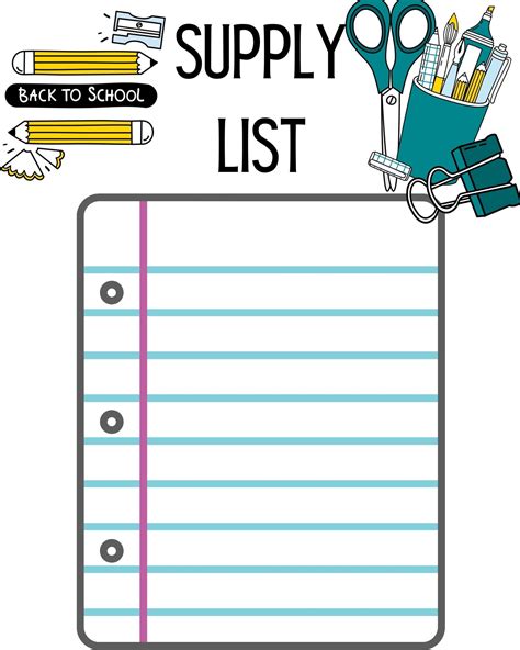 Back To School Supplies Printables