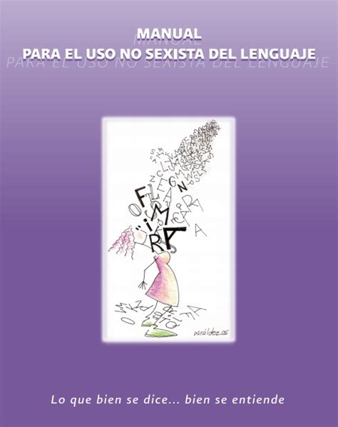 Manual Para El Uso No Sexista Del Lenguaje Centro Nacional De Equidad De G Nero Y Salud
