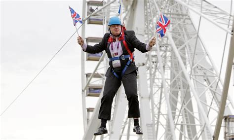 Boris Johnson Gets Stuck On A Zip Wire Video Politics The Guardian