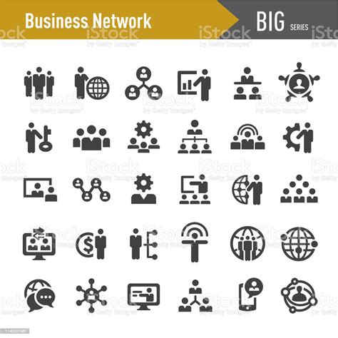 Business Network Icons Big Series Stock Illustration Download Image