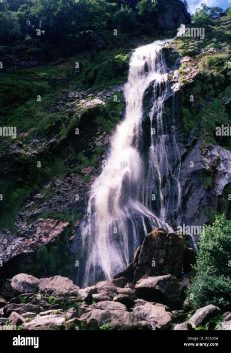 Waterfall At Powerscourt Wicklow Stock Photo Alamy