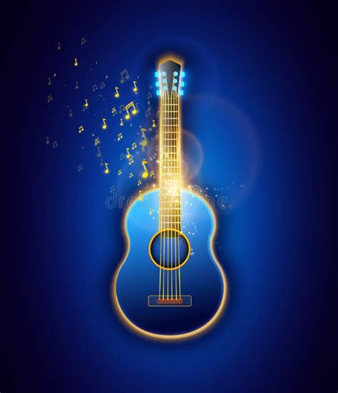 Classic Guitar Abstract Illustration Vector Graphic Stock Vector