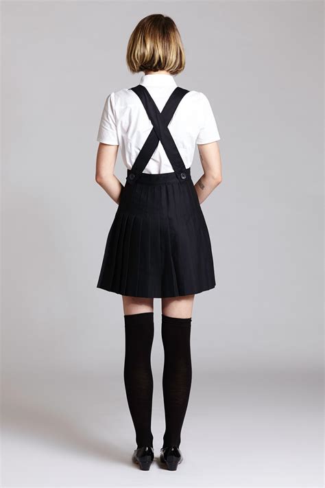 Pinstriped Suspender Skirt Ubicaciondepersonascdmxgobmx