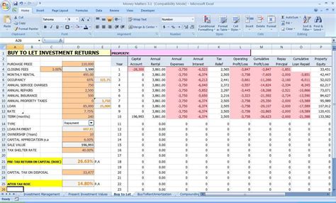 Financial Planning Excel Spreadsheet —