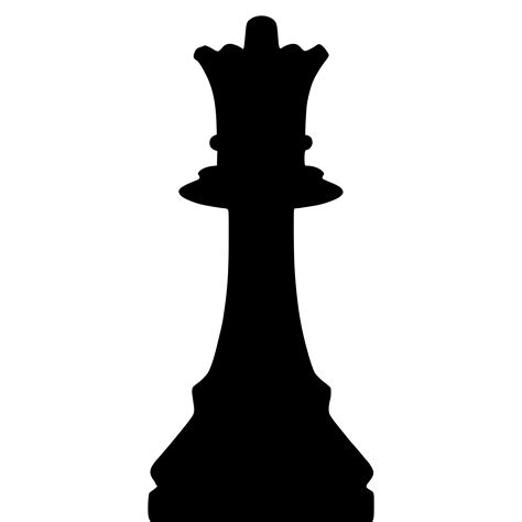 Gratis untuk komersial tidak perlu kredit bebas hak cipta. Clipart - Silhouette Chess Piece REMIX - Queen / Dama