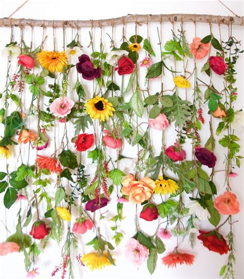 Diy Floral Wall Hanging Eclectic Spark