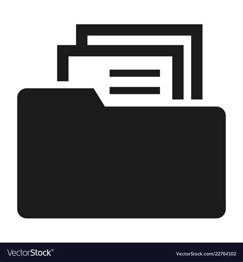 File Folder Icon Simple Style Royalty Free Vector Image