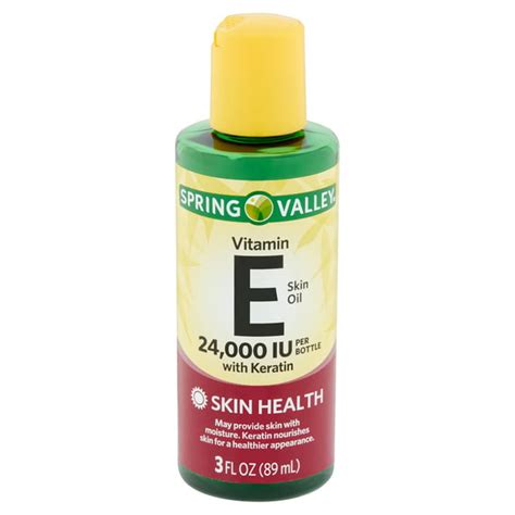 Spring Valley Vitamin E Skin Oil With Keratin 24000 Iu 3 Fl Oz