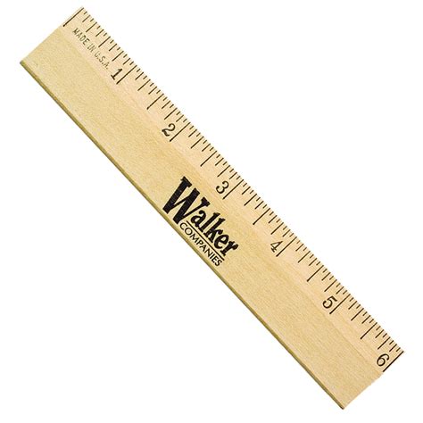 Promotional 6 Inch Beveled Wooden Ruler Customized 6