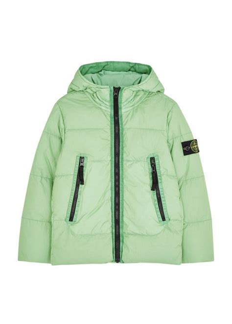 Online Stone Island Kids Green Quilted Shell Coat 6 8 Years At Great