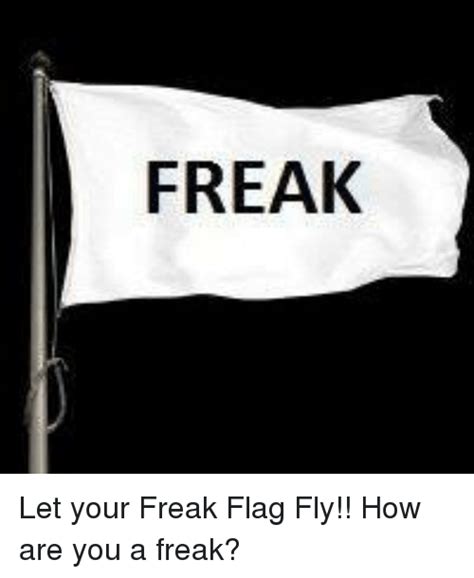 I'm always trying to be fun. FREAK Let Your Freak Flag Fly!! How Are You a Freak? | Meme on SIZZLE