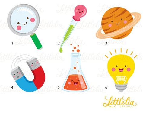 Science Kawaii Clipart Clipart Scientifique 16035 Etsy Canada