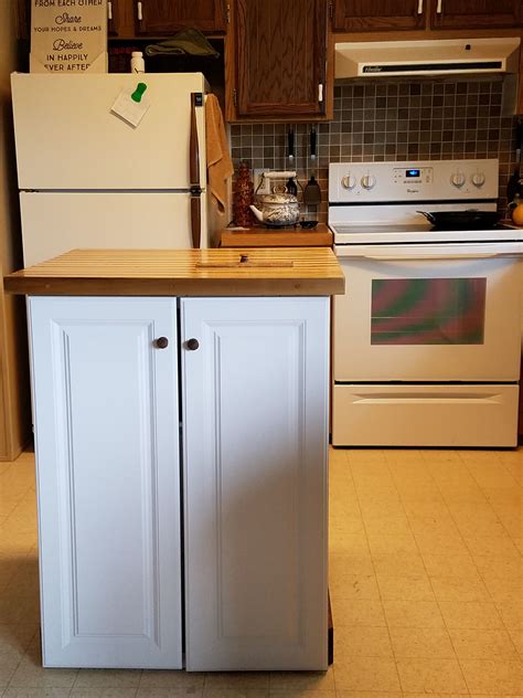 Maybe you would like to learn more about one of these? Kitchen Island made from 2 kitchen cabinets back to back ...