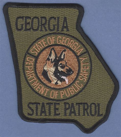 Georgia State Patrol K 9 Unit Patch Green