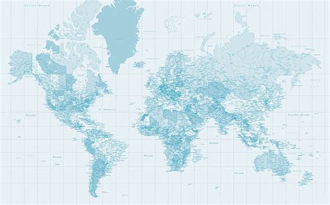 Pastel Blue World Map Wallpaper World Map Wall Murals Wallpapered