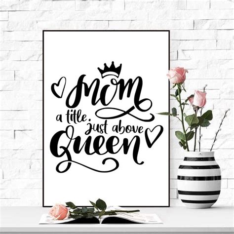 Mom A Title Just Above Queen Svg Mothers Day Svg Cut Files Etsy
