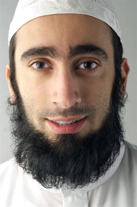 Arabic Muslim Man With Beard Portrait Stock Photo Image Of Caucasian