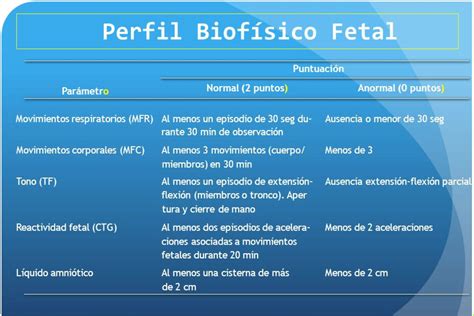 Perfil Biofísico Para Conocer El Bienestar Fetal